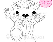 Instant Download Digital Stamp - Pumpkin Bear Il_170x135