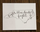 North Carolina: Fight Blue Devils Print