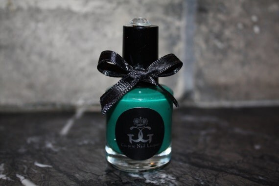 I Am Yours - Emerald Teal Nail Polish - Full Size - Hand Made