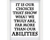 40% OFF SALE Harry Potter Quote, Childrens Print, Inspirational Print, Motivational, Black and White, Customizable, 8 x 10 Print