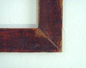 18 x 24 Rustic  Black Over Red, Barn Wood Frame, Repurposed Weathered Fence, one-of-a-kind