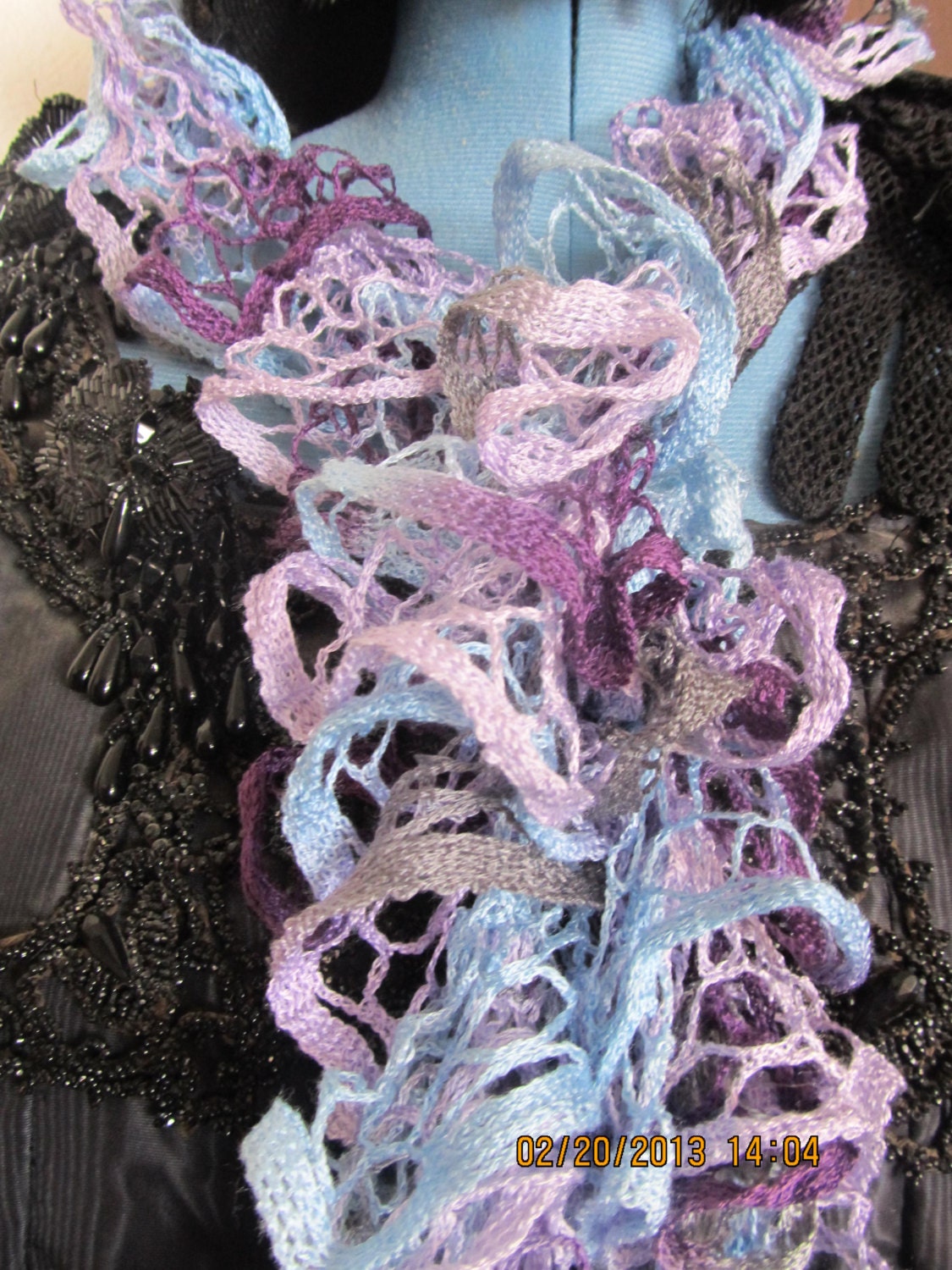 Light blue's and purple scarf