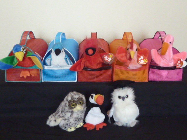 Children's Toy Animal Carrier / Ty Beanie Baby Pet Pack / Doll Carrier / Plush Bird Included