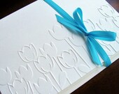 Set of 8 Tulips, Blank Cards, Embossed Cards, Notecards,Thank you Cards, Stationery, Paper Goods, Handmade Cards