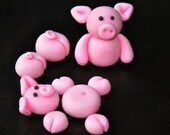 Edible Fondant Pigs Cake Toppers for Swimming Pigs in Kit Kat Barrel Cake Il_170x135