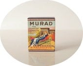 Antique Murad Ciggarette Box, Turkish Ciggarettes, Egyptian Graphics, Antique Ephemera, 1900s, S Anargyros