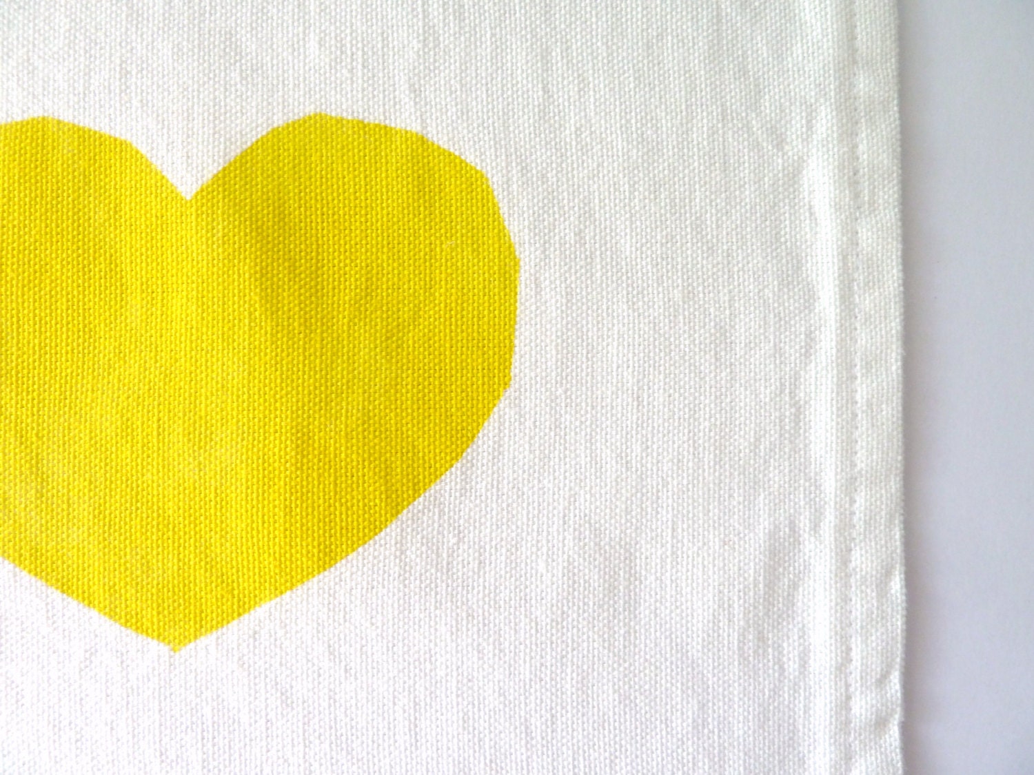 100% cotton tea towel with heart print in turquoise, magenta or yellow