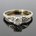 14k 1940s Diamond Engagement Ring with Spiraling Sides RGDI304D
