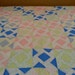 Vintage Medium - Large Handmade Bright Pattern Patch Quilt (Twin-Full)