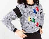 RETRO 80's SWEATER w/ 8 Bit Pattern