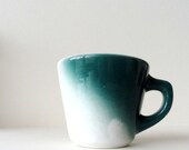 Vintage Sterling China Restaurant Ware Mug Blue Green 1950s