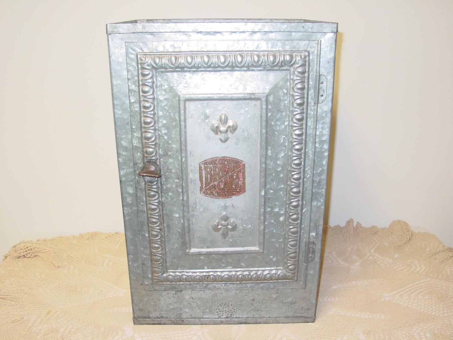 Home Comfort Bread and Cake Cabinet, pie safe, kitchen pantry, vintage, all metal, decorative piece