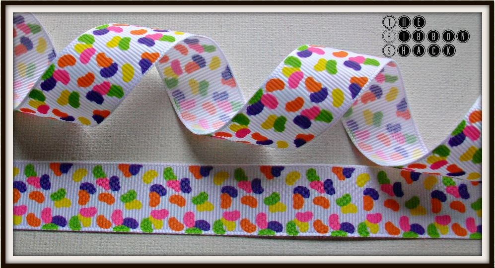 7.8 Easter Bright Jelly Beans Grosgrain Printed Ribbon Bunny Chick Egg Il_170x135