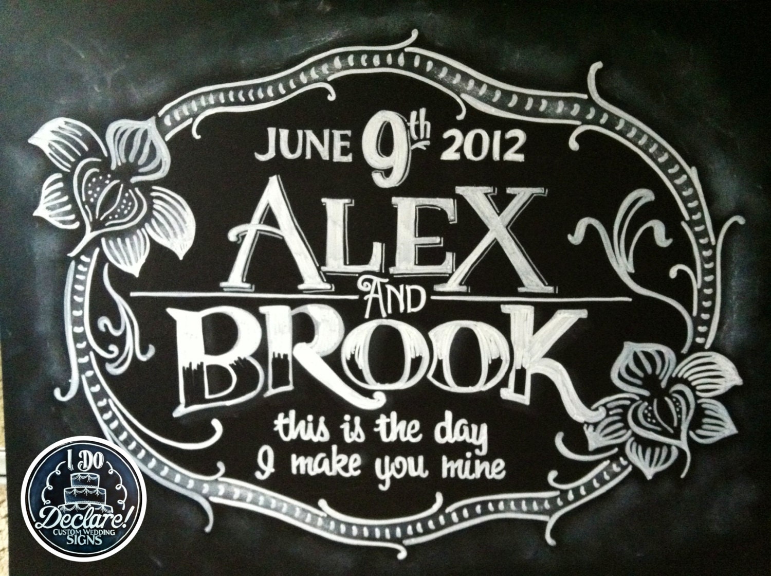 Vintage Style Custom Wedding Chalkboard Art - MainStreetChalk Vintage Style Custom Wedding Chalkboard Art - MainStreetChalk