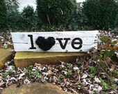 READY TO SHIP - Hand-painted Vintage, Rustic, Shabby Cottage Chic Style Sign on Salvaged Wood , Under 30.00