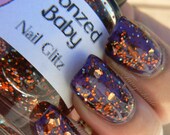 SALE Bronzed Baby Nail Polish Copper Glitters Full Size Bottle