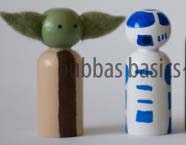 Star Wars Yoda & R2D2 peg doll 2pc SET