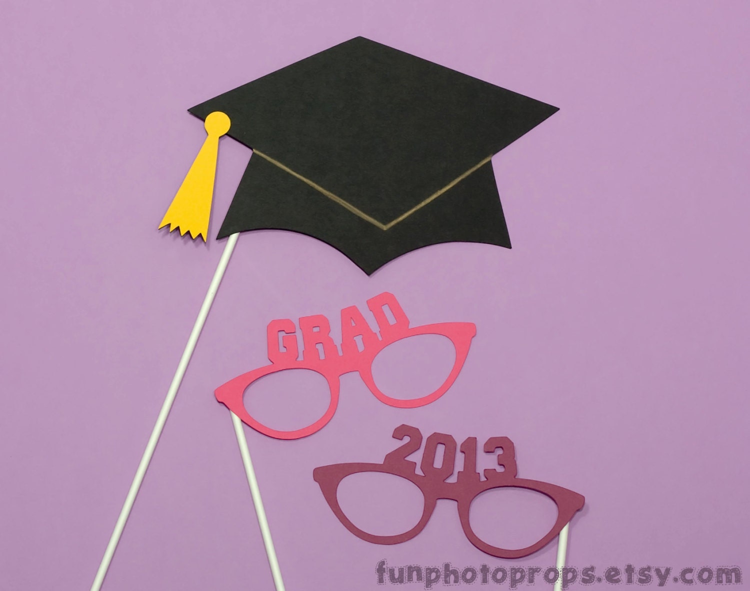 Photo Booth Prop Set- 3 Piece Graduation Photo Booth Prop Set - Photobooth Props Il_170x135