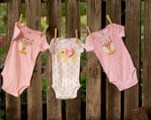 2 appliqued onesies for 40