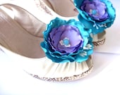 Shoe Clips, Sea flowers , Silk Flower , Handwork , Accessories for women , Shoe Accessories