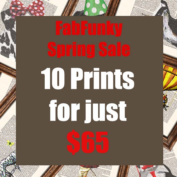 Spring Sale10 prints for 65 dollars Original Illustration Art Print Mixed Media Painting wall art wall decor Wall Hanging Digital, Wholesale