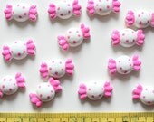 Set of 40 pcs pink lovely dots wrapped candy flatback scrapbooking Cabochons Cell phone decor, hair pin, DIY-SZ0111
