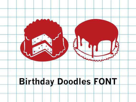 Birthday Doodles Picture Font