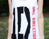 One Direction Lady T-Shirt ,Super Star T-Shirt , White T-Shirt , lady T-Shirt , Women T-Shirt ,Music T Shirts ,Bone T Shirts. Size M