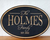 Personalized Carved Wooden Family Name Established Plaque, Custom Name Sign, Family Wall Sign, Wedding/Anniversary/Birthday/Shower Gift