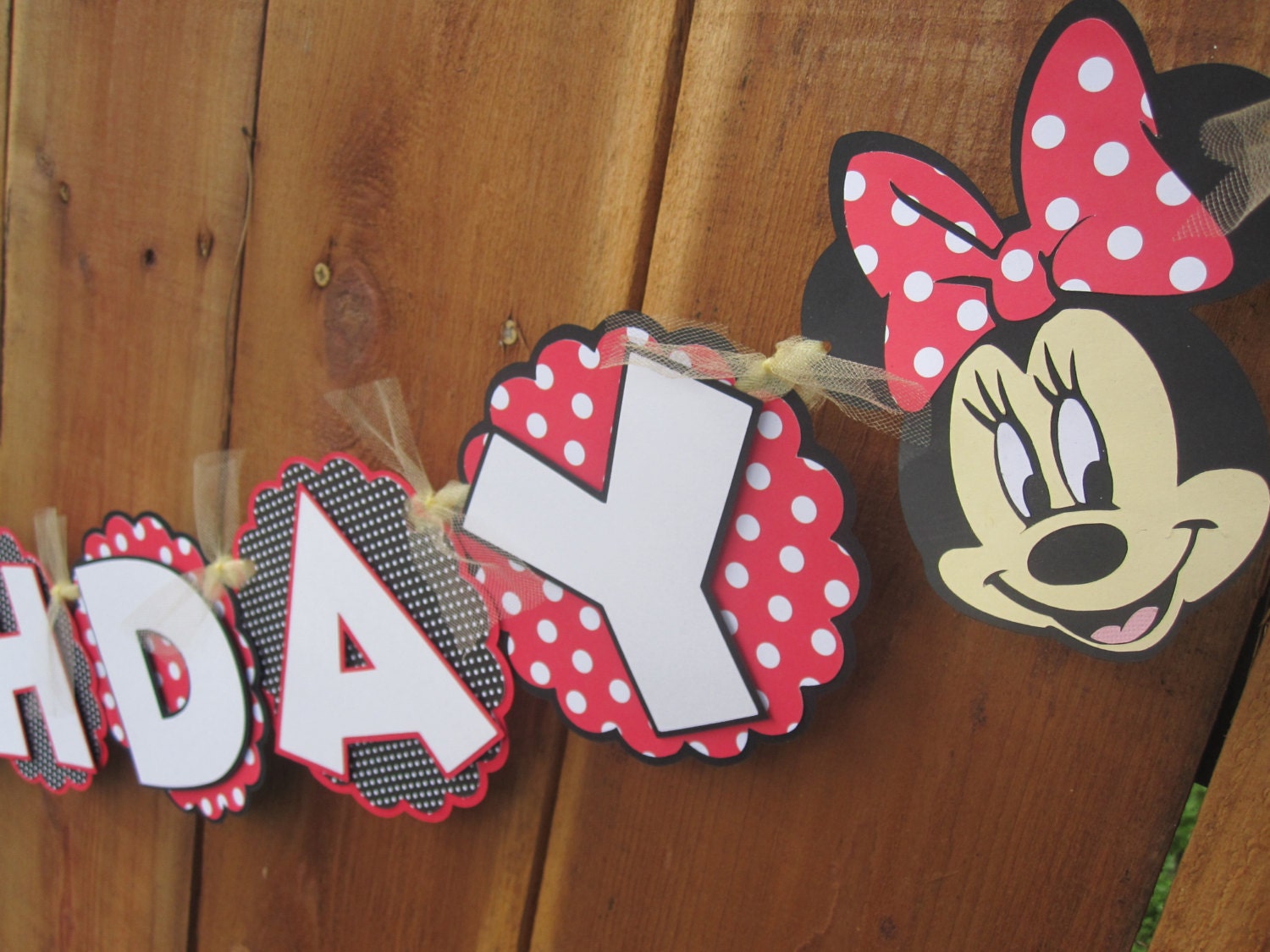 Red Disney Mickey and Minnie Mouse Birthday Banner