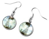 Madame Monet - Claude Monet - handmade glass earrings with picture