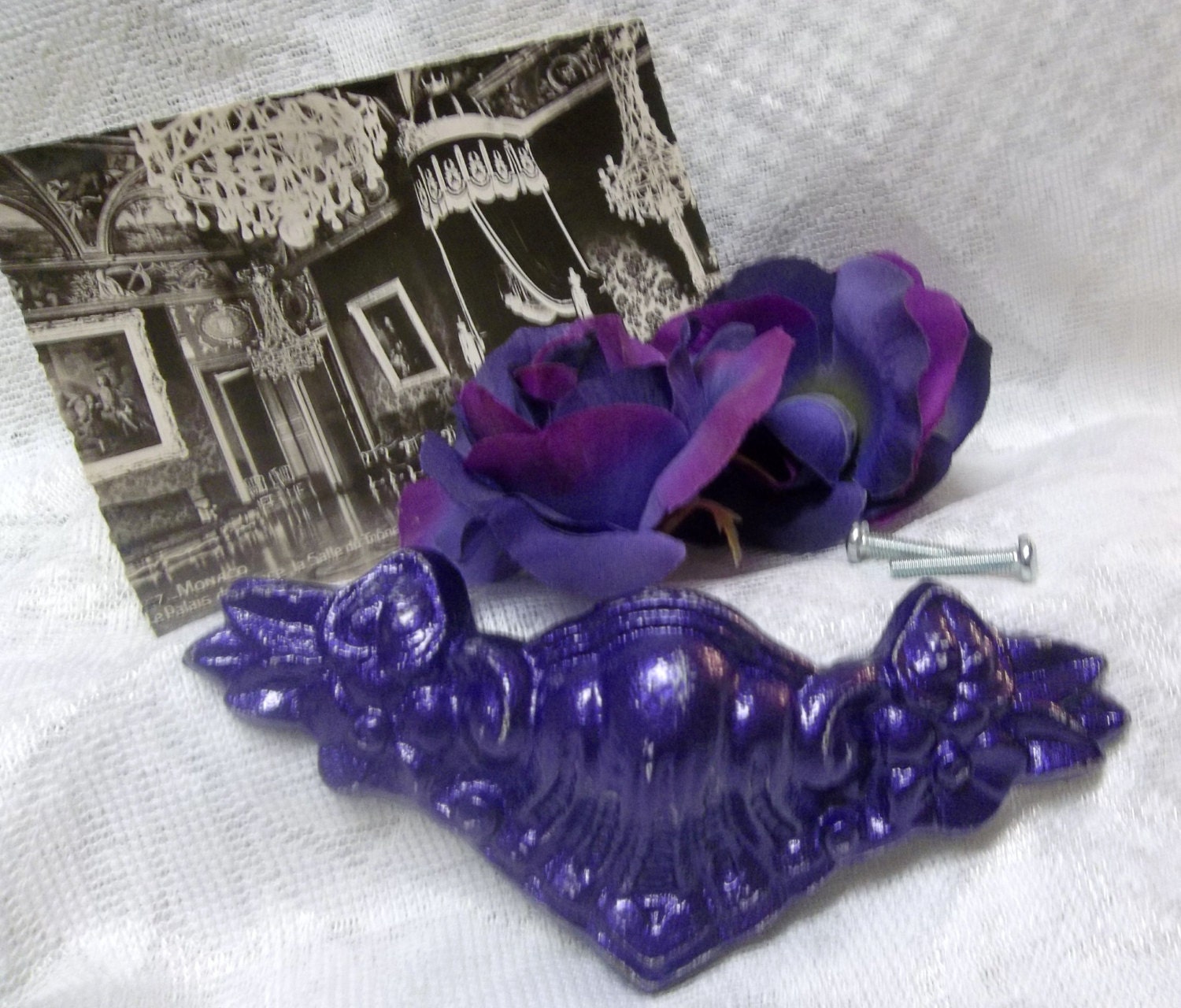 Purple Pizazz Metallic Drawer Pull - Home Decor - Cast Iron -  House Wares - Dresser