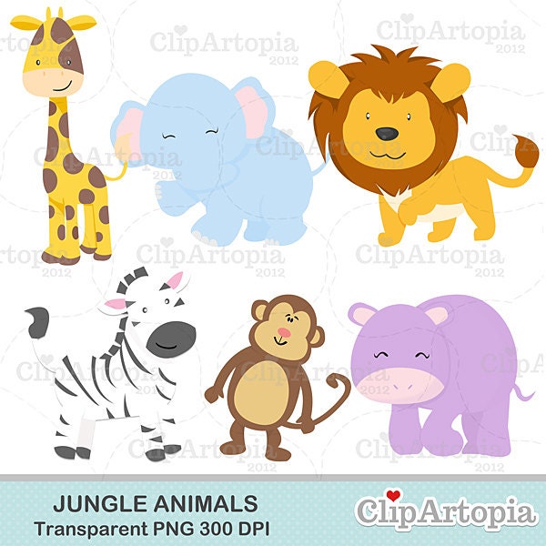 cute clipart jungle animals - photo #7