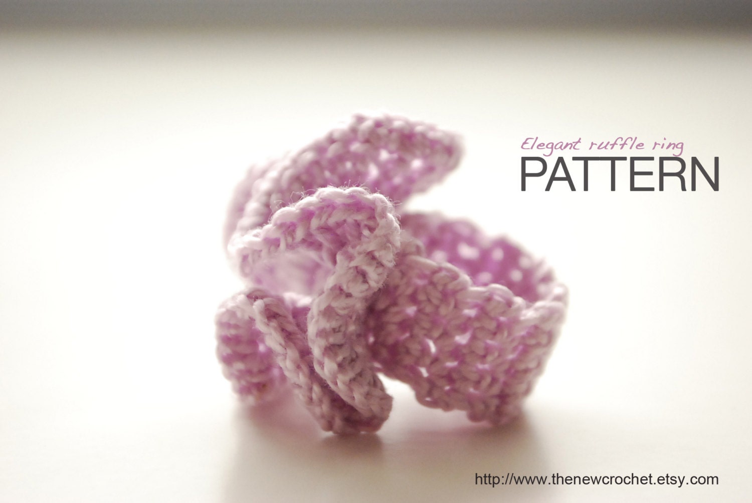 Crochet PATTERN: Elegant ruffle Ring