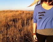 PEACE. LOVE. OM. mantra top- recycled eco friendly yoga clothing