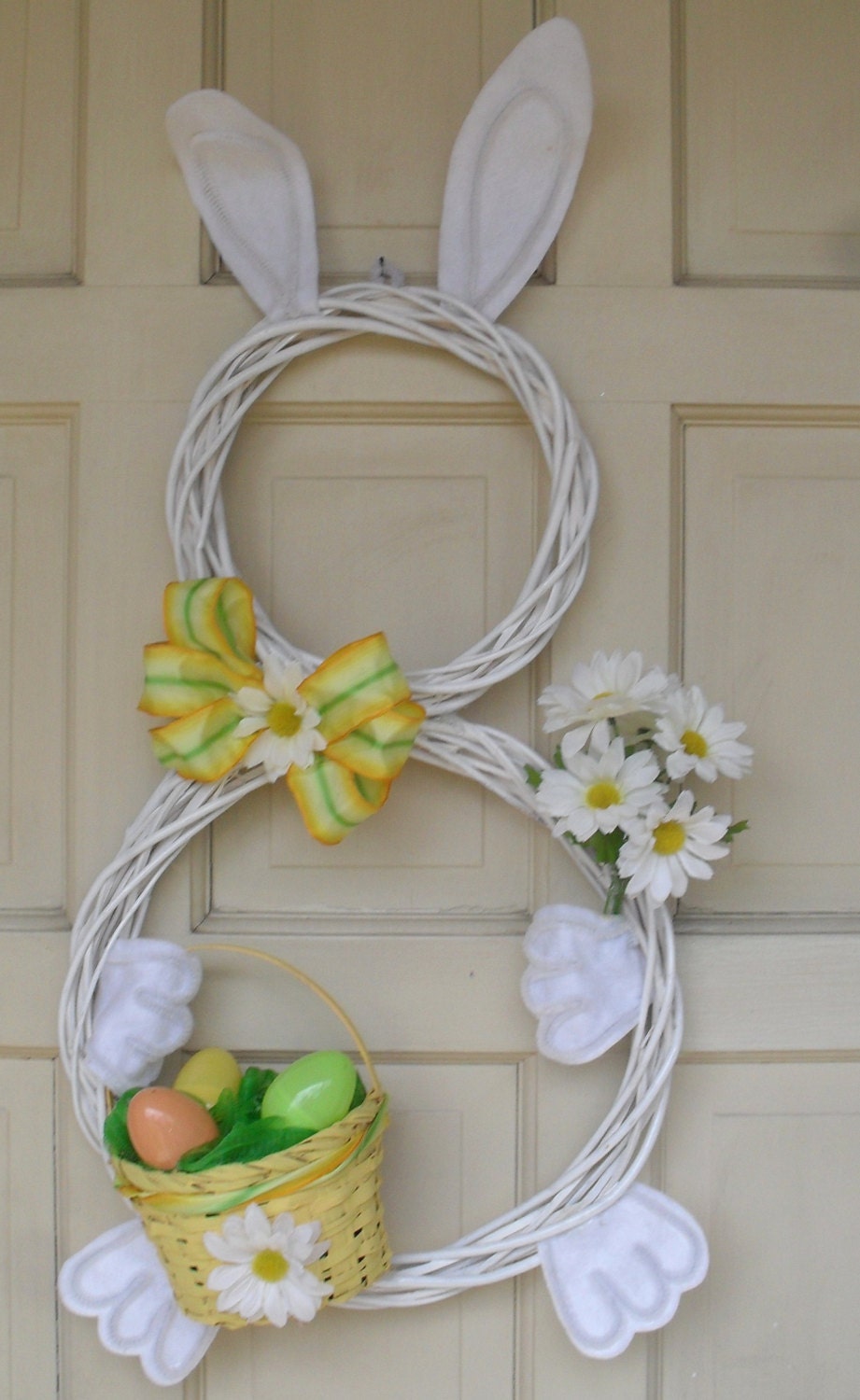Easter Bunny Holiday Door Wreath Decoration