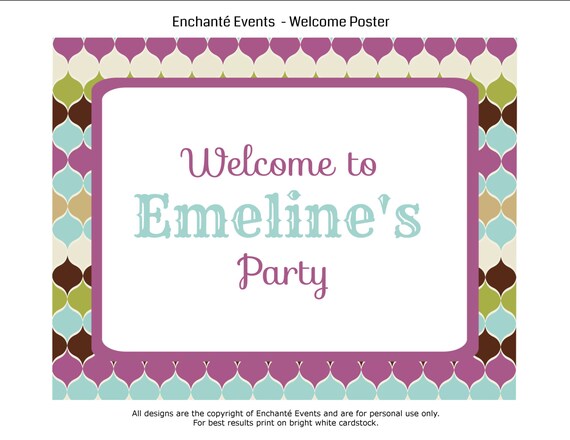 PRINTABLE Owl Custom Party Sign Il_570xn