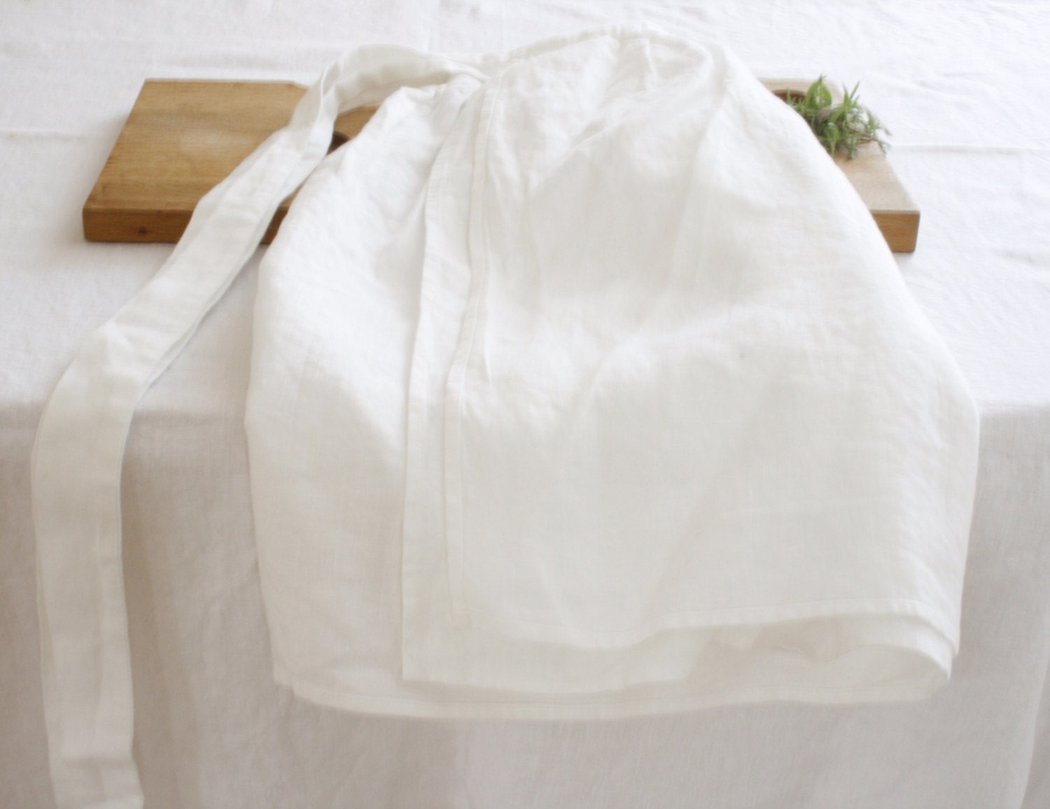 Pure Linen Apron ,  linen  apron dress, made by mooshop