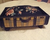 Pet Bed repurposed small trunk designer Pampered Dog or Cat Animal Lover sleeping bed