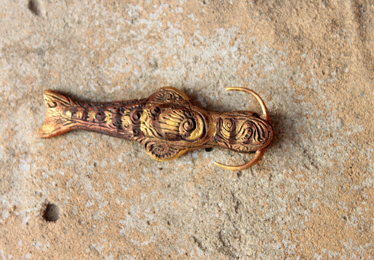 Amiskwia Figurine Burgess Shale Paleontology Fantasy Skulpture Amulet Shamanic Native