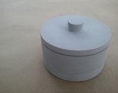 Kreteware Concrete - large short concrete salt cellar spice jar with NEW kreteware thimble lid