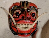 Vintage Handmade Wooden Balinese Face Mask