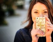 Damask studded cross case for iPhone 4/4s and 5