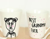 Coffee Mug/ Hand painted Mug/ Grandma Mug/ Coffee Cup / Tea Cup