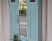Antique English Victorian Satinwood Armoire Wardrobe Closet Circa 1890's SOLD