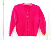 Pretty in Pink button down cardigan. Simply Soft yarn