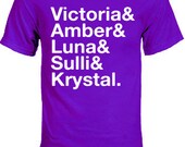 f(x) Victoria and Amber and Luna and Sulli and Krystal Group K-Pop T-Shirt