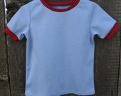 Ringer Tee..Knit T-Shirt..Choose your Own Colors..Short Sleeve..Childrens Clothing..Boys Shirt..Girls Shirt..Retro..Top
