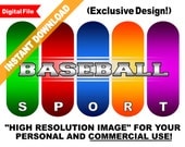 INSTANT DOWNLOAD - Baseball sport softball digital clip art clipart design image graphic illustration pic picture element - High Resolution