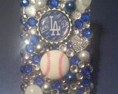 iphone 4 or 5 bling Los Angeles Dodgers MLB handmade cell phone case also available in samsung galaxy 3